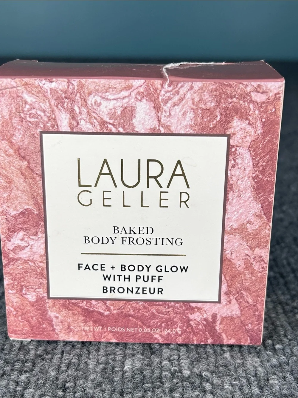Laura Geller Baked Body Frosting Face & Body Glow w Puff in Tahitian Ginger NIDB
